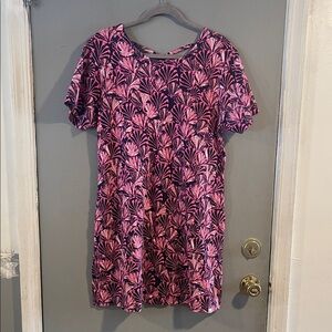 West Indies Shell Cotton Short Sleeve Dress Size M
